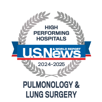US News High Performing Pulmonology and Lung Surgery award #13