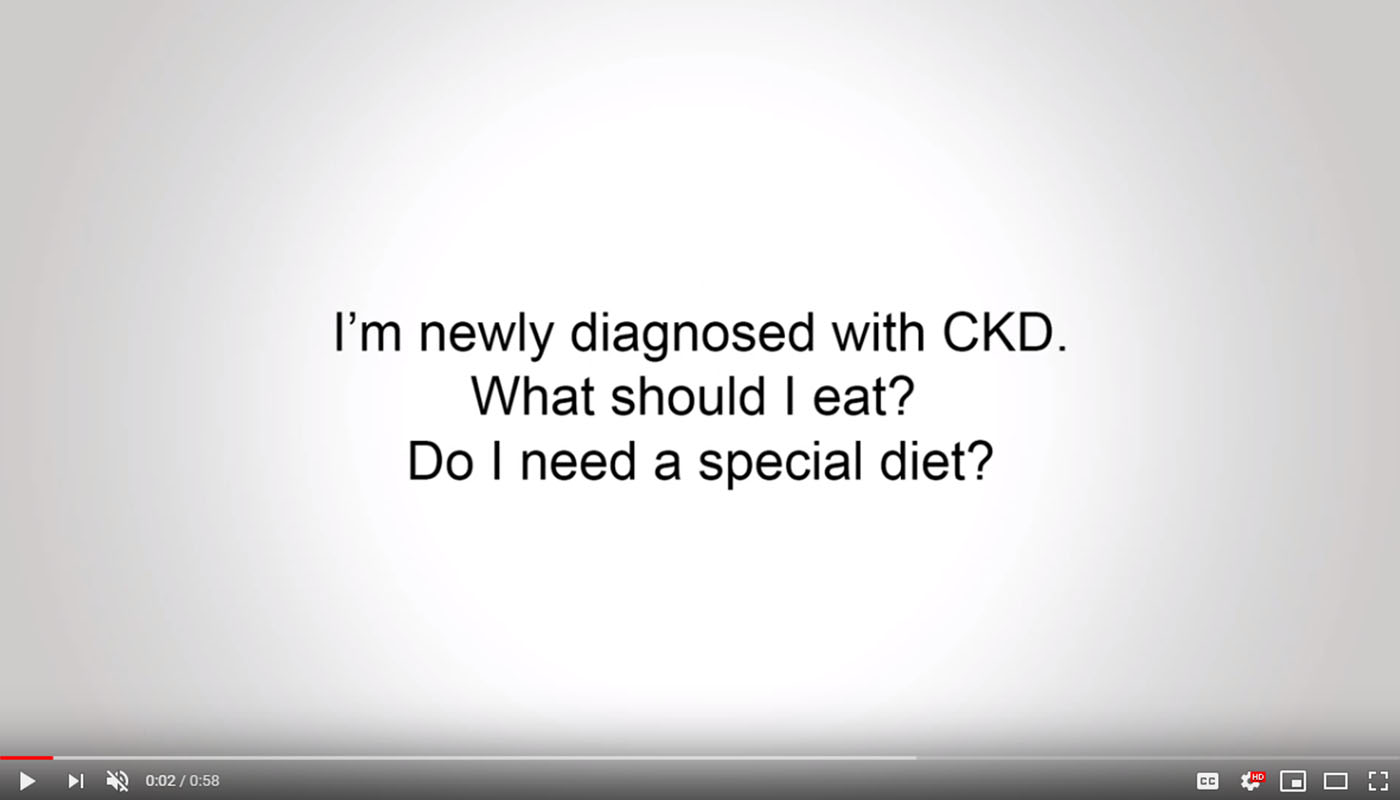 What should I eat if I have chronic kidney disease?  video